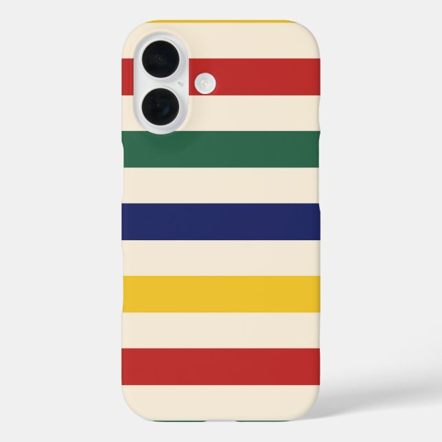 Colorful Horizontal Stripes Case-Mate iPhone Hülle (Rückseite)