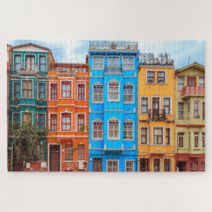 Colorful Houses Buildings Istanbul Turkey Travel Puzzle