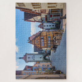 Colorful houses in Rothenburg, Germany Puzzle