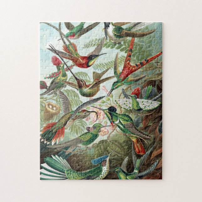Colorful Hummingbirds von Ernst Haeckel Poster Puzzle (Vertikal)