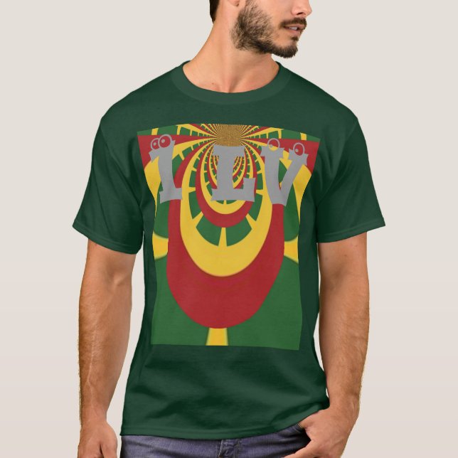 Colorful I Liebe Jamaica Rasta Colors T-Shirt (Vorderseite)