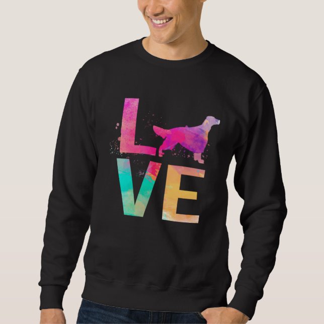 Colorful Irish Setter Dog Mom  Irish Setter Sweatshirt (Vorderseite)