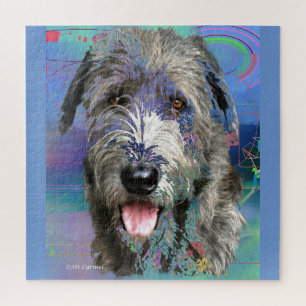 Colorful Irish Wolfhound Artwork Puzzle