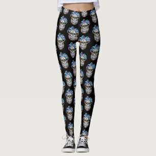 Colorful Jester Skull Leggings