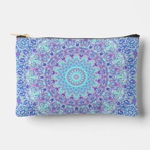 Colorful Jewel Tone Boho Hippie Trippy Mandala Zubehörtasche