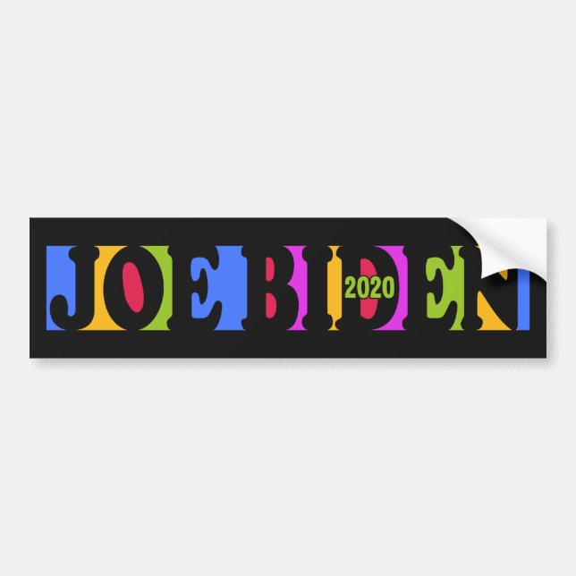 Colorful JOE BIDEN 2020 Autoaufkleber (Vorne)