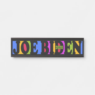 Colorful JOE BIDEN 2020 Name Teller Türschild