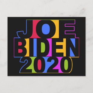 Colorful JOE BIDEN 2020 Postkarte