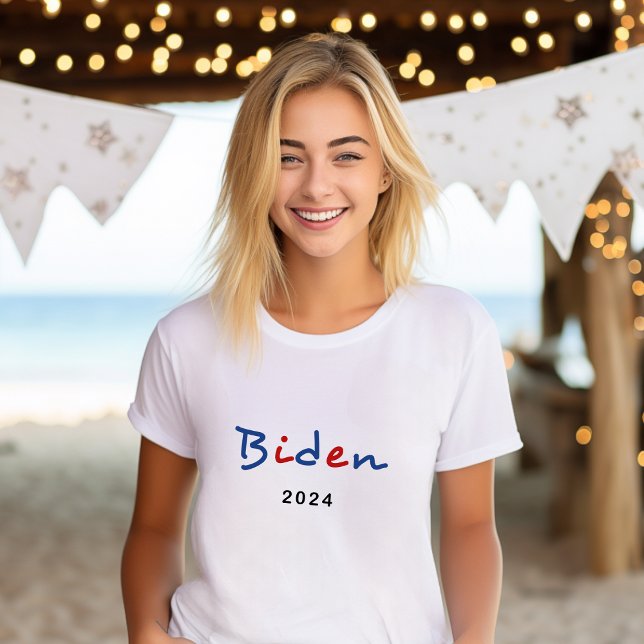 Colorful Joe Biden 2024 Skripttext T-Shirt (Von Creator hochgeladen)