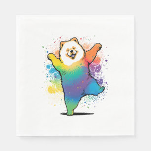 Colorful Kawaii Tanzen Chow Chow Serviette