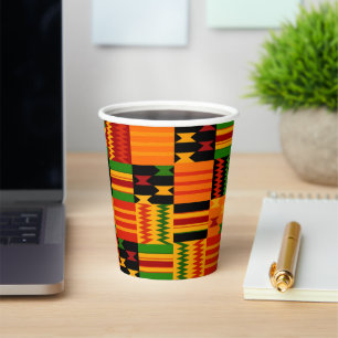 Colorful Kente Ankara Papier Cups Pappbecher