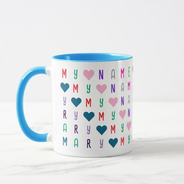 Colorful Kids 16 Personalized Letters or Numbers Tasse (Links)