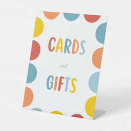 Colorful Kids Birthday Cards and Gifts Sign Sockelschild