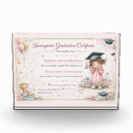 Colorful Kindergarten Graduation Certificate Fotoblock