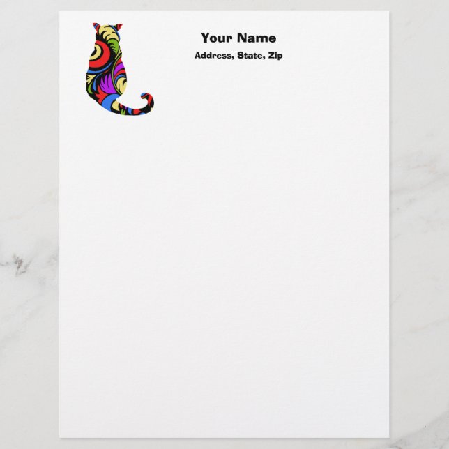 Colorful Kitty 1 Briefbogen (Vorderseite)