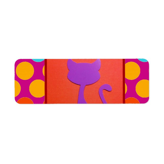 Colorful Kitty Cat Polka Dot Pattern (Vorne)