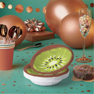 Colorful Kivi Green Elegante Geburtstagsparty Fruc Pappteller