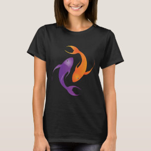 Colorful Koi Fish Couple T-Shirt