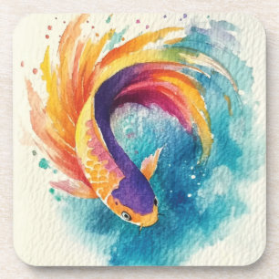Colorful Koi Fish Getränkeuntersetzer