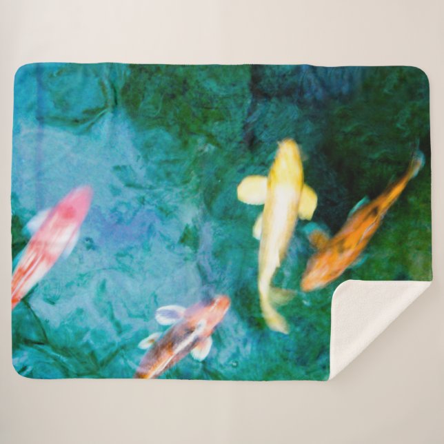 Colorful Koi Fish Sherpadecke (Vorderseite (Horizontal))