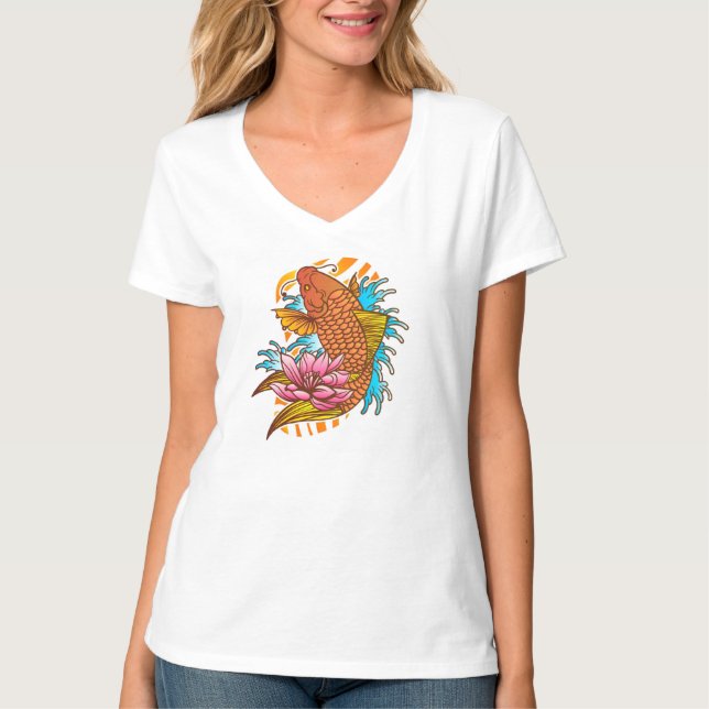 Colorful Koi Goldfish T - Shirt (Vorderseite)
