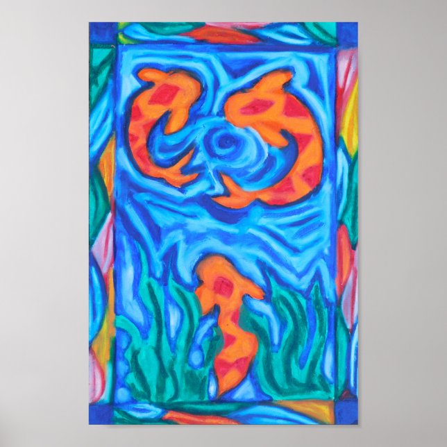 Colorful Koi Pond Poster (Vorne)