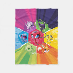 Colorful Kwamis Fleecedecke