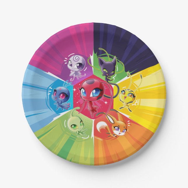 Colorful Kwamis Pappteller (Vorderseite)