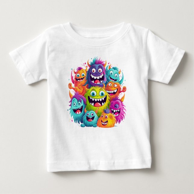 "Colorful Lächeln Faces Baby T-Shirt" Baby T-shirt (Vorderseite)