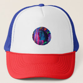 colorful lady Hat Truckerkappe