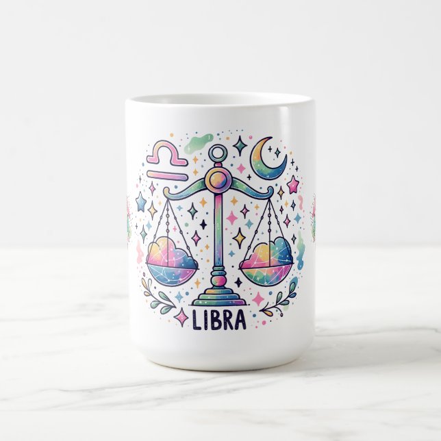 Colorful Libra Scales Zodiac Astrology Kaffeetasse (Mittel)