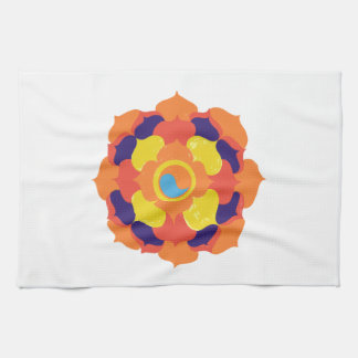 Colorful Lotus Blume Yin & Yang Mandala Geschirrtuch