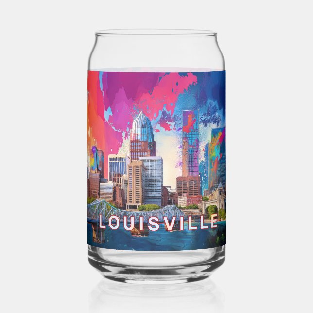 Colorful Louisville Skyline Dosenglas (Rückseite)