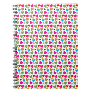 Colorful Lovely Hearts - Liebe kommt in allen Farb Notizblock