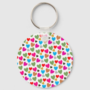 Colorful Lovely Hearts - Liebe kommt in allen Farb Schlüsselanhänger