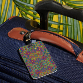 Colorful luggage tag with intricate geometric  gepäckanhänger
