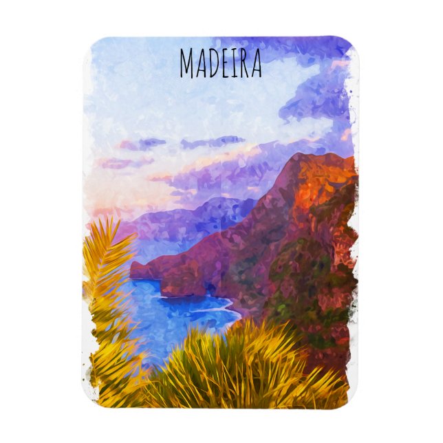 Colorful Madeira Portugal Landschaft Reisen Magnet (Vertikal)