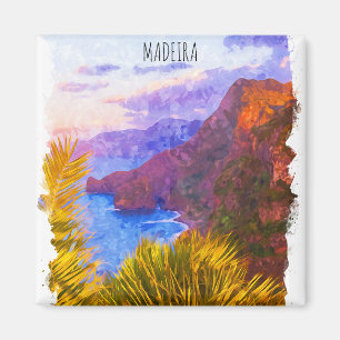 Colorful Madeira Portugal Landschaft Reisen Magnet