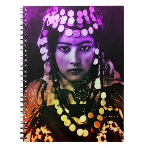 Colorful Maghreb Ouled Naïl Berber Girl Female Notizblock