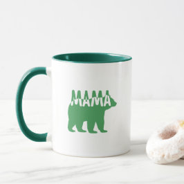 Colorful Mama Bear Silhouette Art Tasse