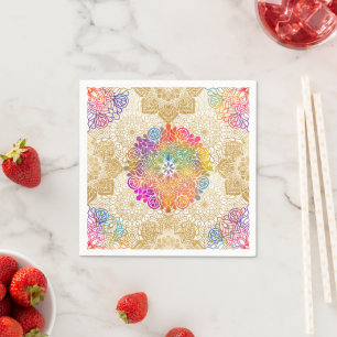 Colorful Mandala Art Serviette