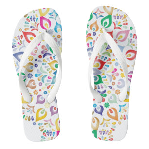 Colorful Mandala Flip Flops