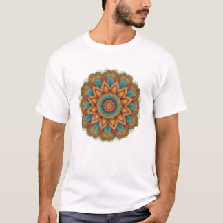 Colorful Mandala Floral Boho Art T-Shirt