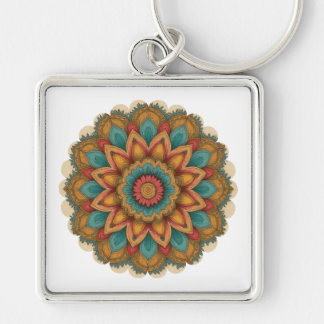 Colorful Mandala Floral Boho Charm Schlüsselanhänger