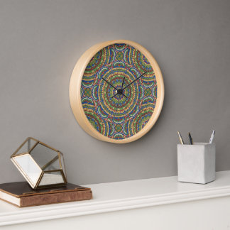 Colorful Mandala Home Decor Uhr