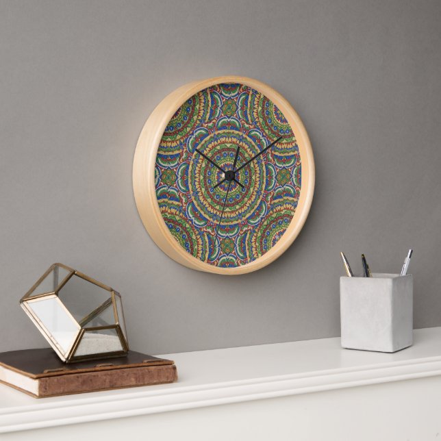 Colorful Mandala Home Decor Uhr (Büro)