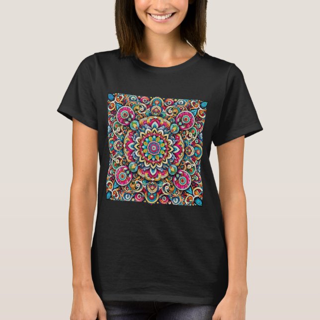 Colorful Mandala - Intricate Boho T-Shirt (Vorderseite)
