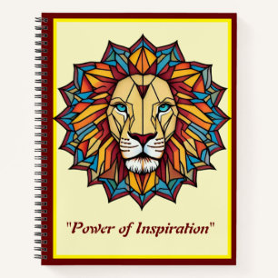 "Colorful Mandala Lion: Geometrisches Kunstdesign" Notizbuch