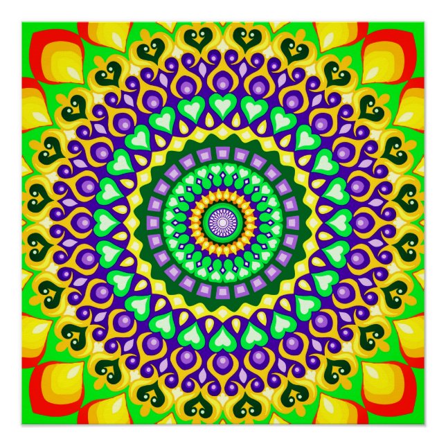 Colorful Mandala Poster (Vorderseite)