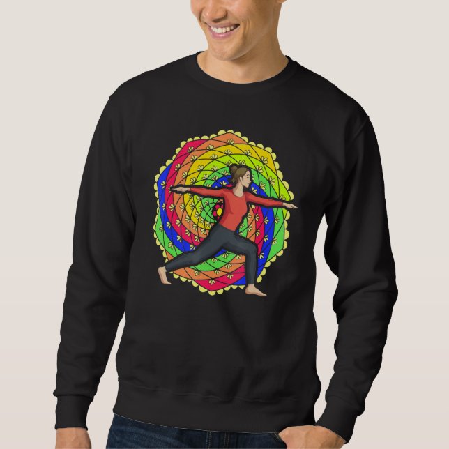 Colorful Mandala Yogi Meditation Namaste Buddhist  Sweatshirt (Vorderseite)